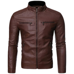 Men’s Coffee Brown Biker Genuine Sheepskin Quilted Design Motor Rider Zip-Up Casual Slim Fit Sporty Scooter Outfit Leather Jacket