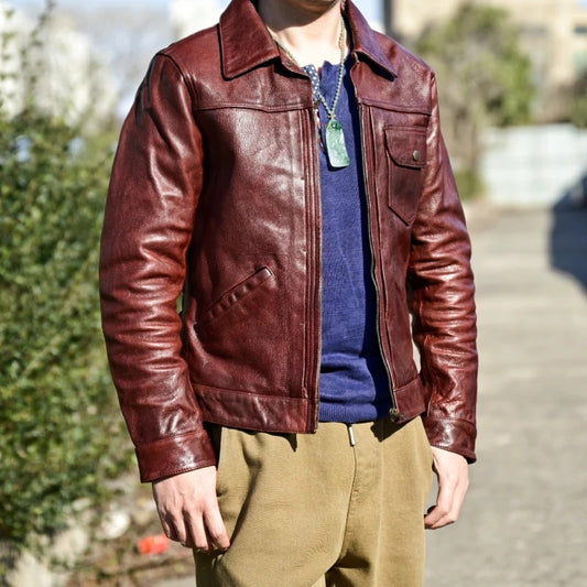 Men's Genuine Leather Jacket - Real Leather Outerwear