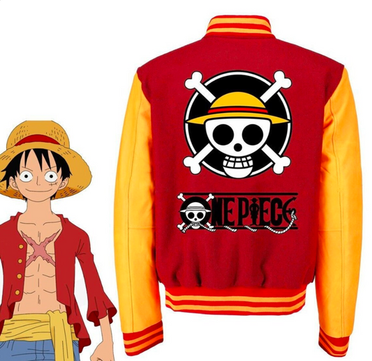 One Piece Luffy Cosplay Varsity Jacket