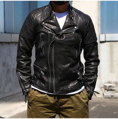 Vintage Style Genuine Sheepskin Leather Jacket