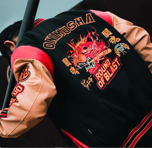 Onimusha Embroidery Varsity Jacket Series