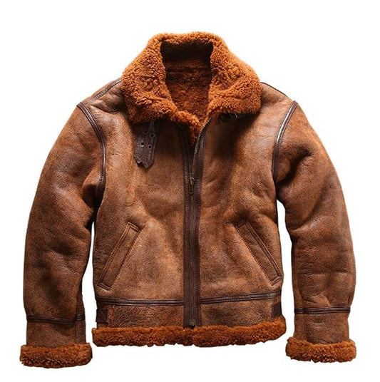 b3 shearling bomber jacket