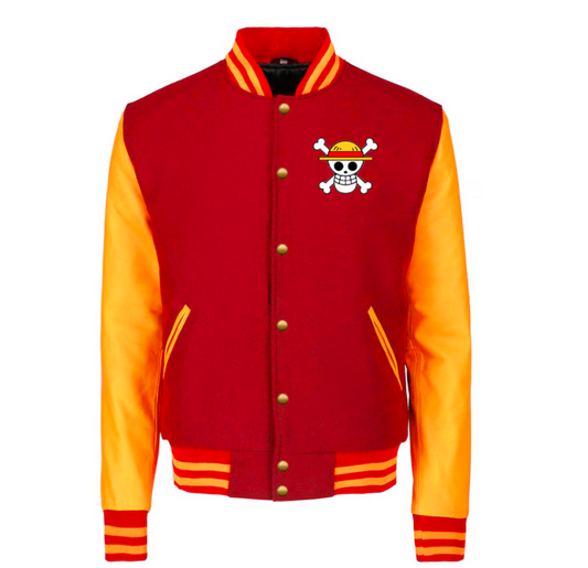 One Piece Luffy Cosplay Varsity Jacket