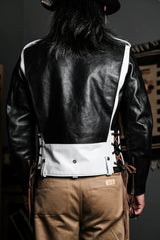 Men's Luxury Cowhide Leather Jacket - Classic J22 Rider Style