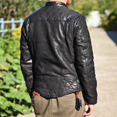 Vintage Style Genuine Sheepskin Leather Jacket