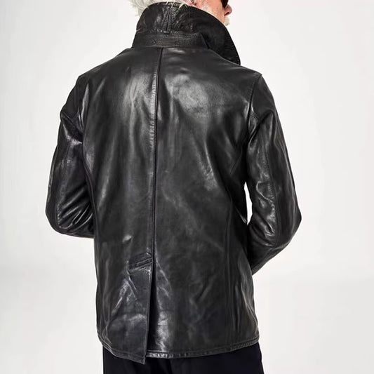 Men's Classic Stylish Jacket in Genuine Durable Sheep Leather