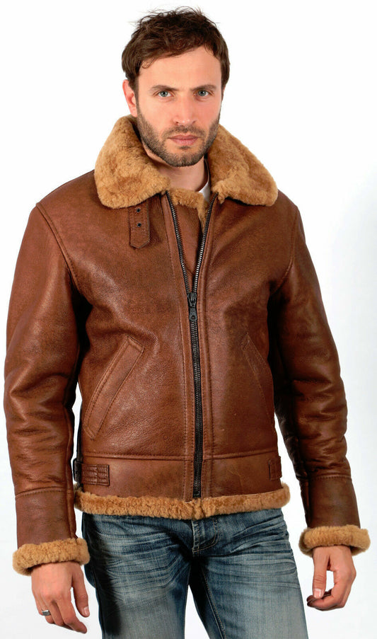 leather jacket with brown fur