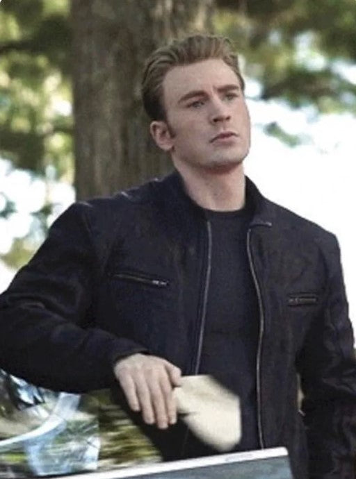 chris evans avengers leather jacket