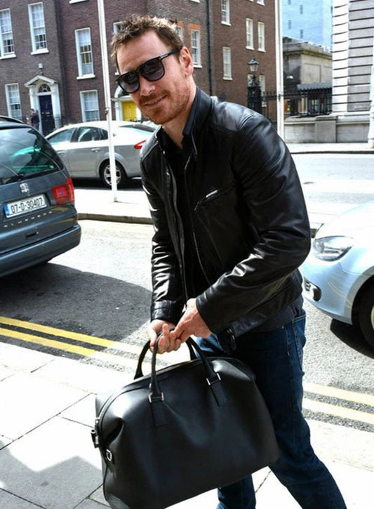 Black Michael Fassbender Leather Jacket