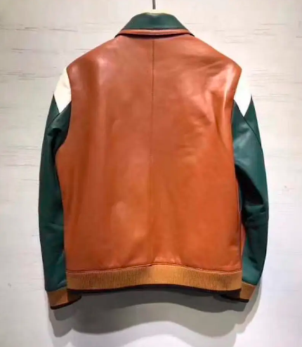 Men's Genuine Leather Baseball Jacket: High-Quality New Style