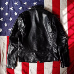 Men's Classic Genuine Leather Motorcycle Jacket - Biker Style