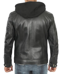 Men's Black Shearling Leather Jacket