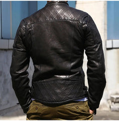 Vintage Style Genuine Sheepskin Leather Jacket