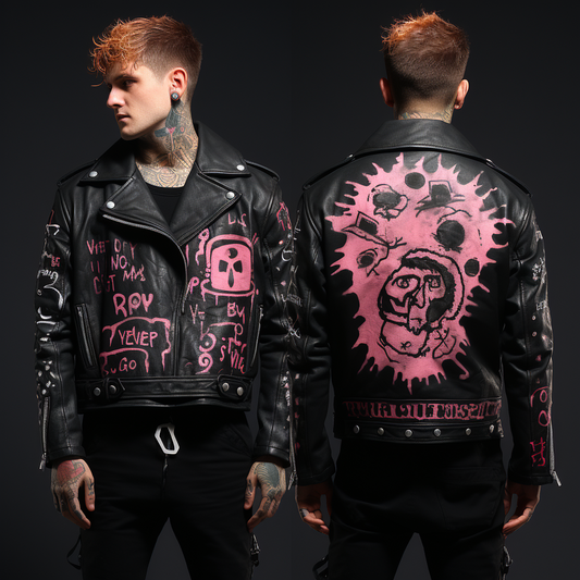 Lil Peep Crybaby Black leather jacket