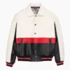 Men's Motorcycle Leather Bomber Jacket - Real Leather