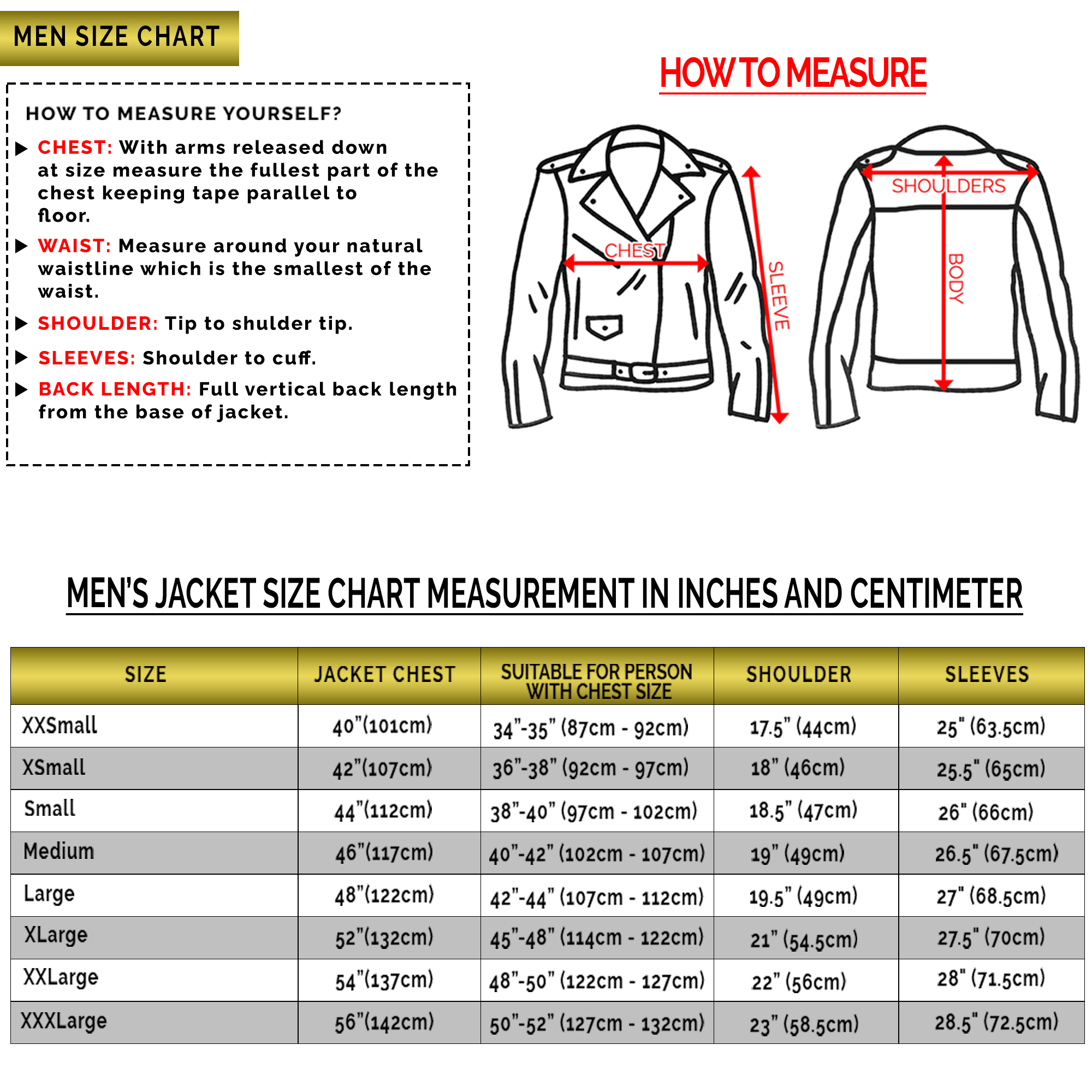 Men Size Guide