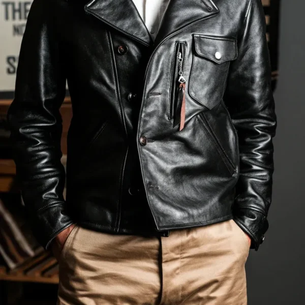 Men's Vintage Cowhide Real Leather Jacket