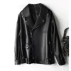 Women's Sheepskin Leather Motorcycle Jacket