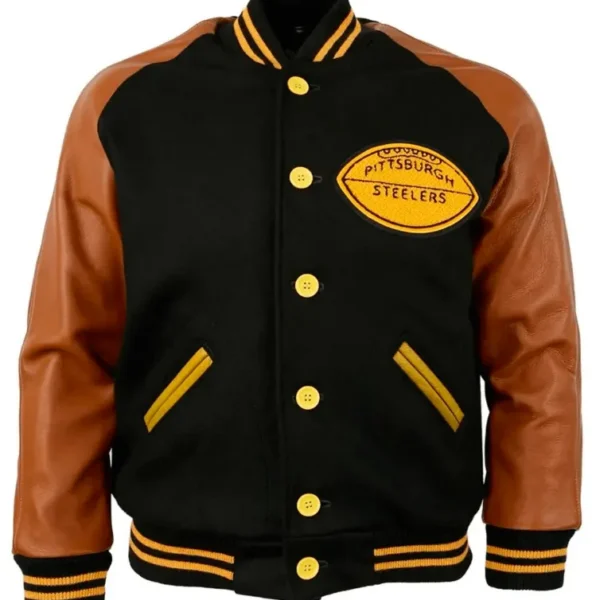 Pittsburgh Steelers 1955 Varsity Jacket in Brown and Black