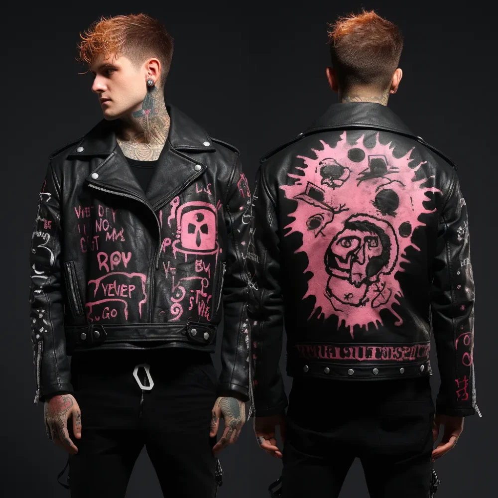 Lil Peep Crybaby Black leather jacket - Image 3
