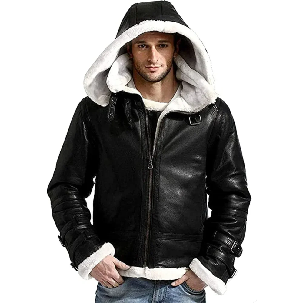 Menâ€™s Brown Genuine Sheepskin Stand Collar Tan Strips Zip-Up Retro Casual Slim Fit High Street Smooth CafÃ© Racer Leather Jacket