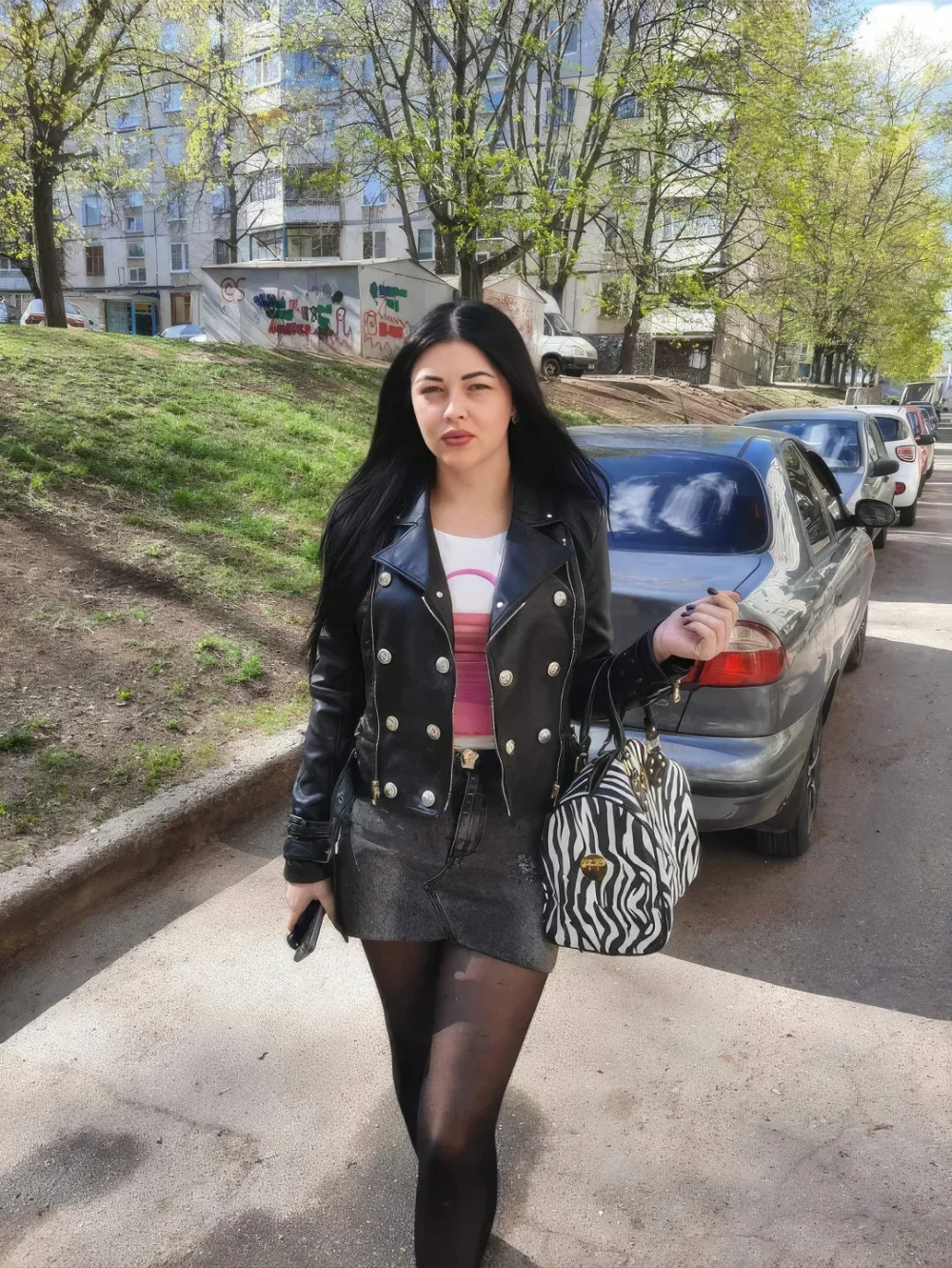 Womenâ€™s Black Genuine Sheepskin Asymmetric Crossover Fashion Casual Classic Lightweight Rider Leather Jacket - Image 2