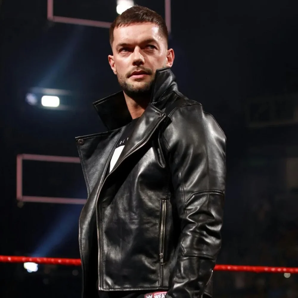 WWE Finn Balor Black Stylish Leather Jacket - Image 2