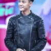 Men's Sheepskin Leather Motorcycle Jacket