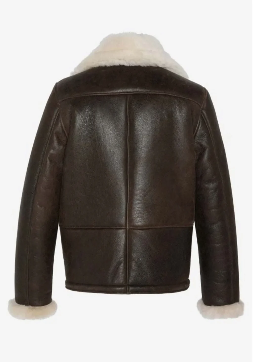 Men's Pure Leather Shearling Jacket - Image 3