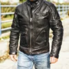 Vintage Motorcycle Jacket: Genuine Leather Men's Jacket
