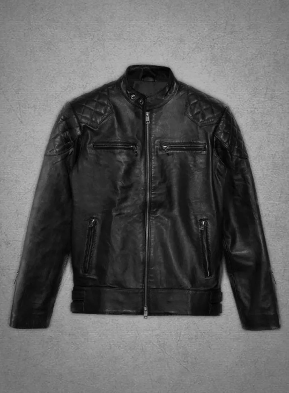 David Beckham Black Stylish Leather Jacket | Men Celebrity Jacket | Celebrity Leather Jacket - Image 3