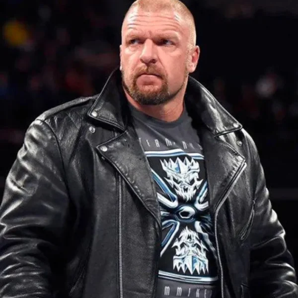 TRIPLE H leather jacket | men celebrity leather jacket by the jacket seller