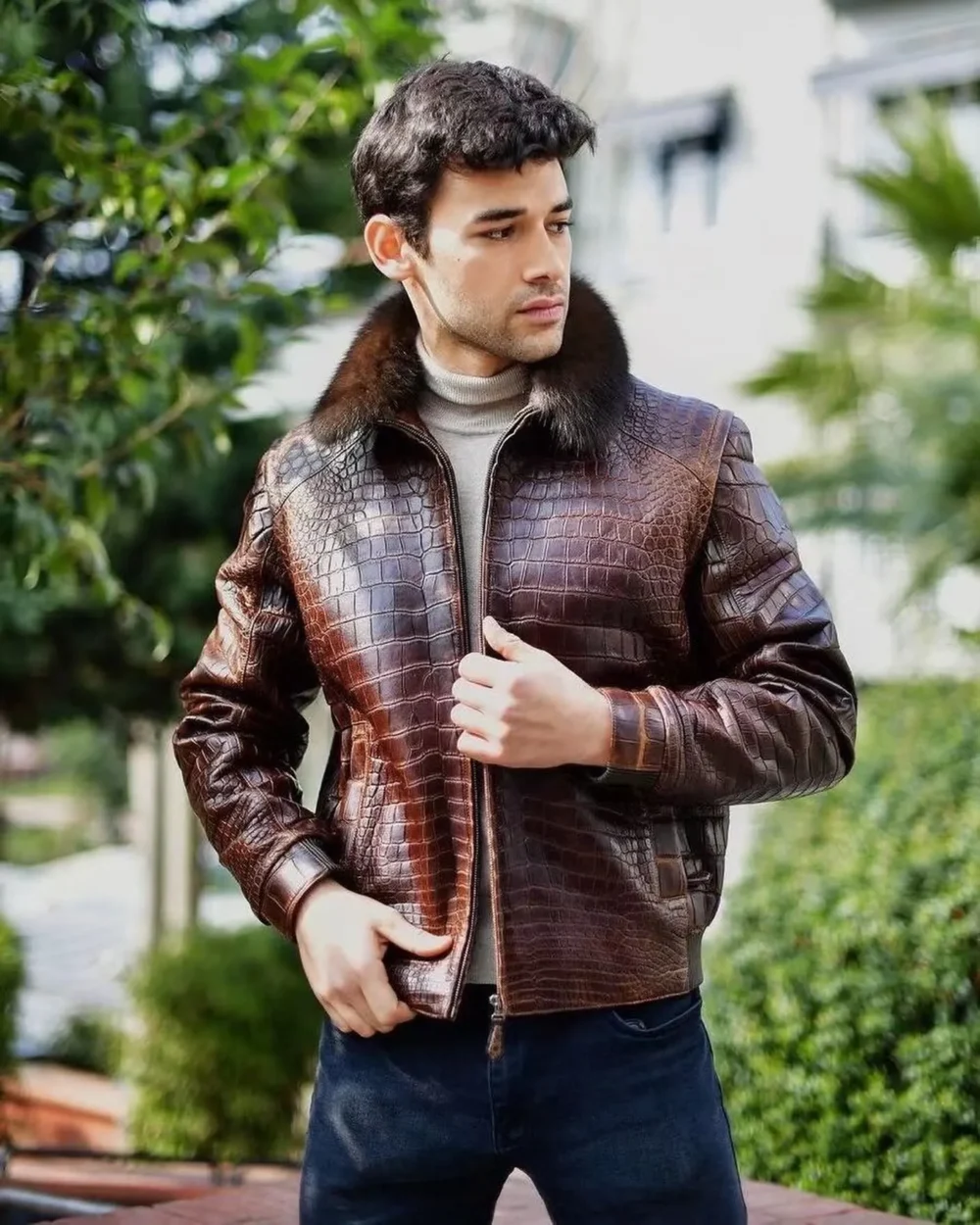Unleash Your Inner Reptile: Fierce Alligator-Inspired Jacket for Statement Style - Image 4