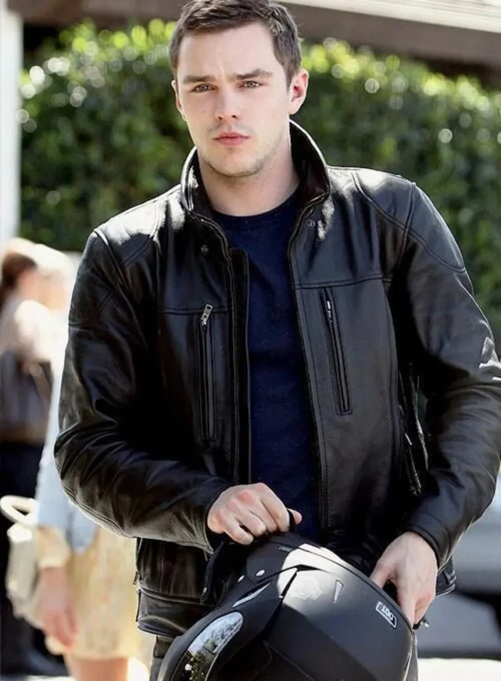 NICHOLAS HOULT Leather Jacket | men celebrity leather jacket by the jacket seller - Image 4