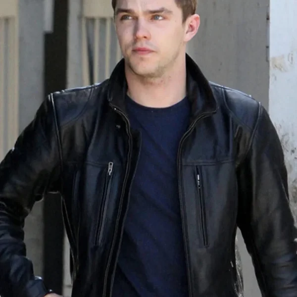 NICHOLAS HOULT Leather Jacket | men celebrity leather jacket by the jacket seller
