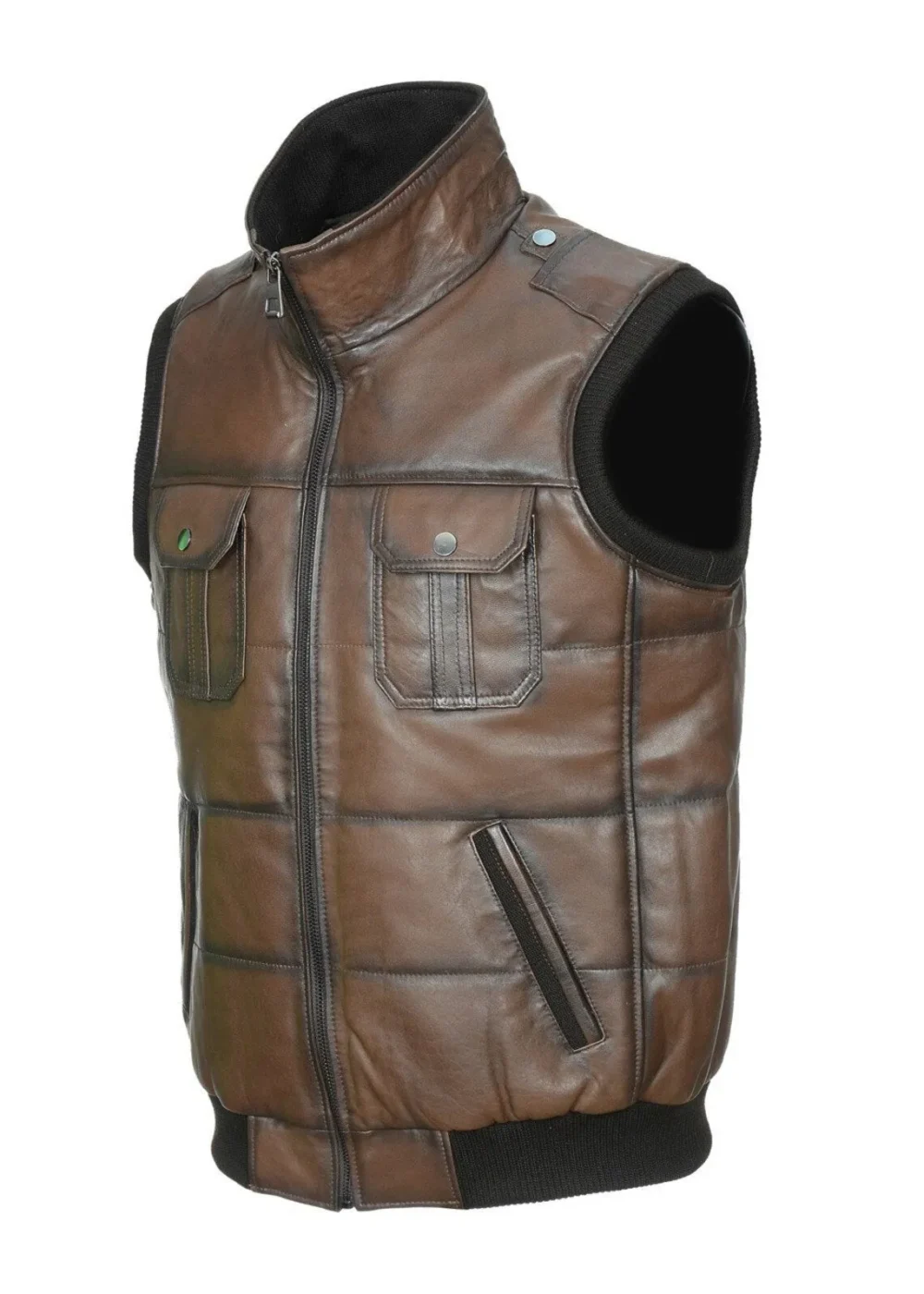 Men's Genuine American Leather Summer Vest - Workwear Waistcoat - Image 3