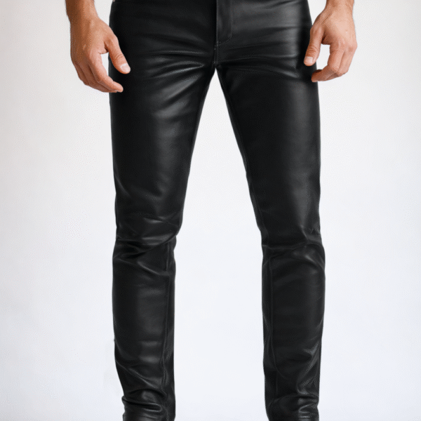 Men’s Black Leather Pants