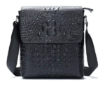 Men’s Crocodile Leather Satchel Crossbody Bag - Image 2