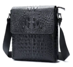 Men’s Crocodile Leather Satchel Crossbody Bag