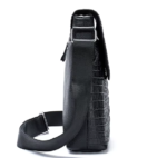 Men’s Crocodile Leather Satchel Crossbody Bag - Image 4