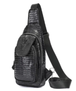 Men’s Genuine Leather Sling Chest Bag - Image 6