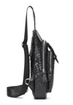Men’s Genuine Leather Sling Chest Bag - Image 5