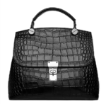 Women’s Crocodile Pattern Genuine Leather Handbag