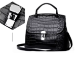 Women’s Crocodile Pattern Genuine Leather Handbag - Image 2
