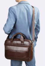 Genuine Leather Office Briefcase - Image 3