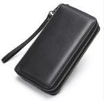 Men’s Leather Clutch Wallet – Double Zip