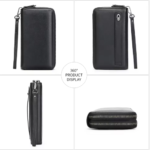 Men’s Leather Clutch Wallet – Double Zip - Image 3