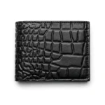 Black Croc Texture Wallet