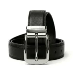 Classic Noir Leather Belt