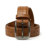 Royal Brown Croc Leather Belt